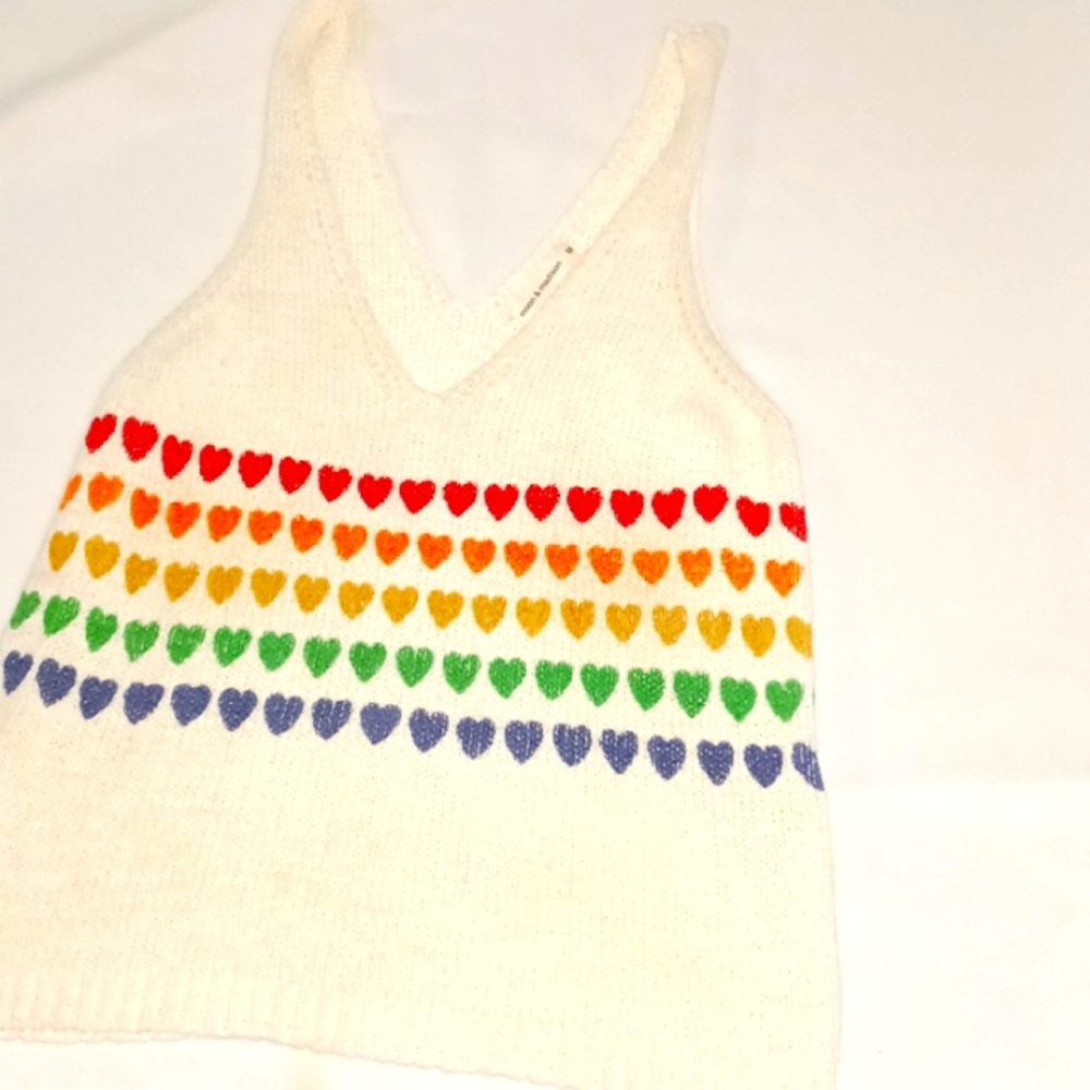 Rainbow Heart Sleeveless Tanktop